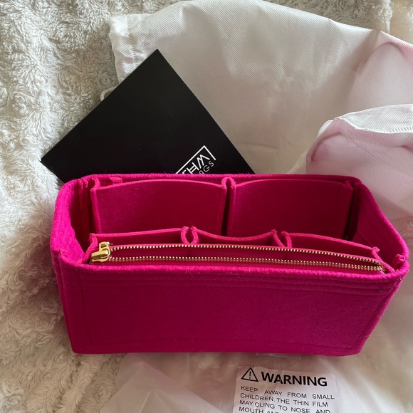 Graceful PM LV Purse Organizer Insert, 3mm Felt, Pivoine Fuchsia - Picture 8 of 8